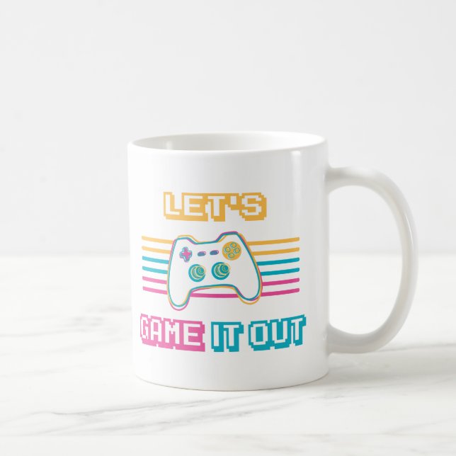 Spielen wir es aus - Retro-Stil Kaffeetasse (Rechts)