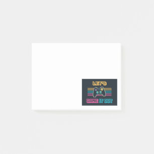 Spielen wir es aus - Retro-Stil Post-it Klebezettel