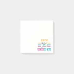 Spielen wir es aus - Retro-Stil Post-it Klebezettel
