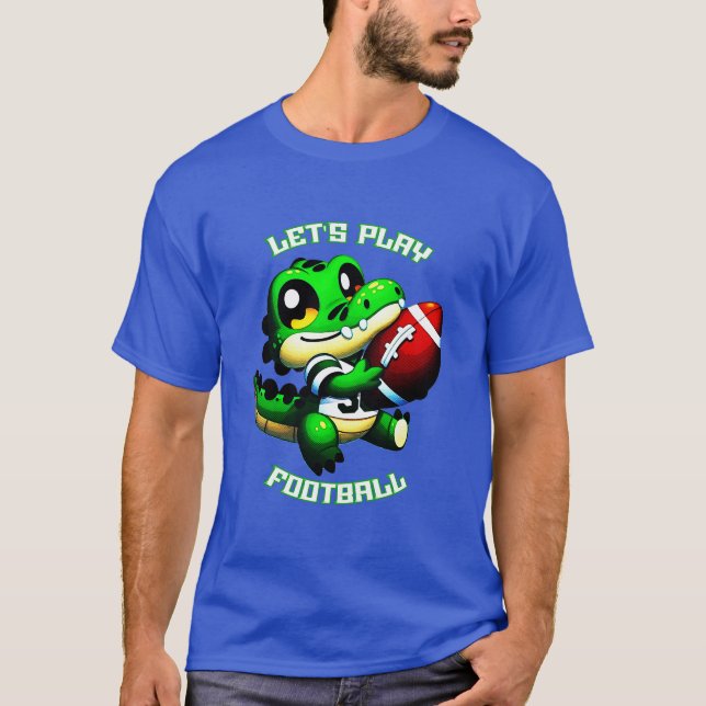 Spielen wir Football Niedlich Gator T-Shirt (Vorderseite)
