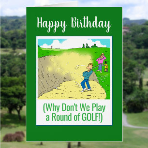 Spielen wir Golf! Funny Happy Birthday Golfer