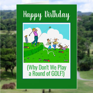 Spielen wir Golf! Happy Birthday Golfer