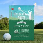 Spielen wir Golf Outdoor 40. Geburtstag Party Einladung<br><div class="desc">Spielen wir Golf Outdoor 40. Geburtstags-Party Einladungen.</div>