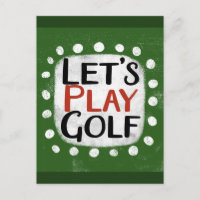 Spielen wir Golf Postcard
