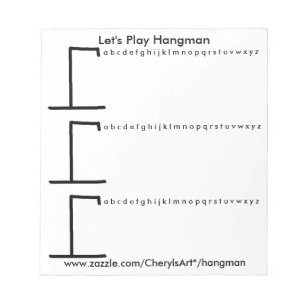 Spielen wir Hangman 3 Spiele pro Blatt Editor Notizblock