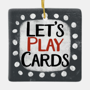 Spielen wir Karten-Ornament Keramikornament