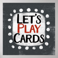 Spielen wir Karten Poster Wall Art