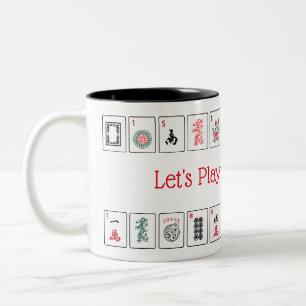 Spielen wir Mah Jongg-Tasse Zweifarbige Tasse