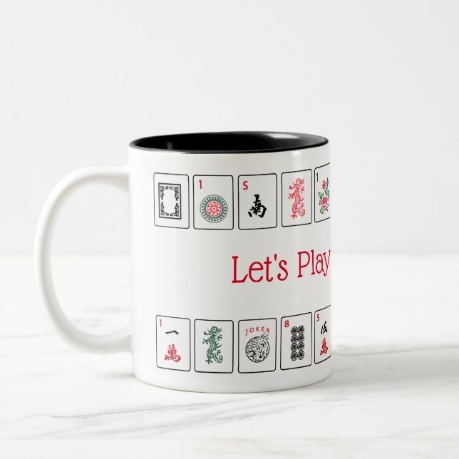Spielen wir Mah Jongg-Tasse Zweifarbige Tasse (Links)