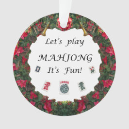 Spielen wir MahJong, es ist Spaß im Kranz Ornament