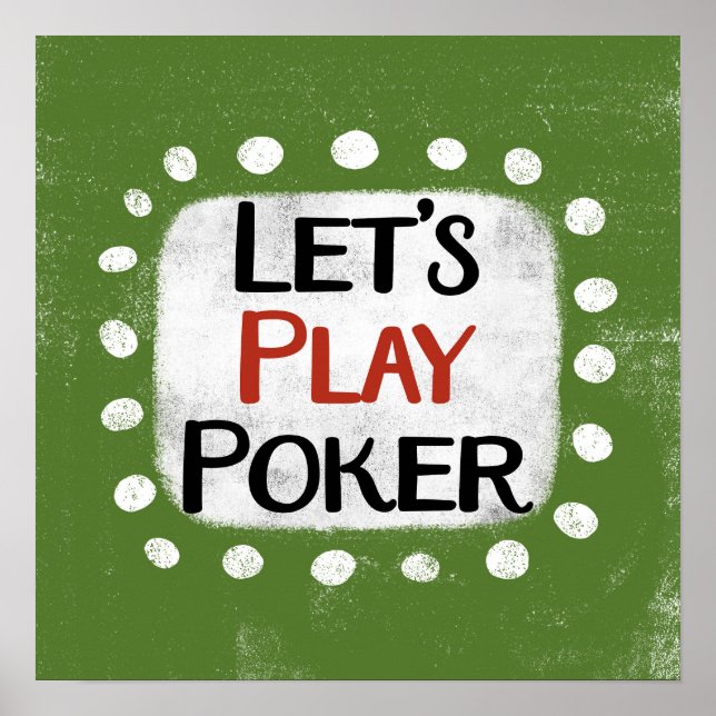 Spielen wir Poker Poster Wall Art (Vorne)