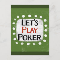 Spielen wir Poker Postkarte