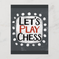 Spielen wir Schachpostkarte