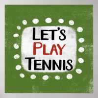 Spielen wir Tennis Poster Wall Art