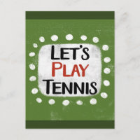Spielen wir Tennis-Postkarte