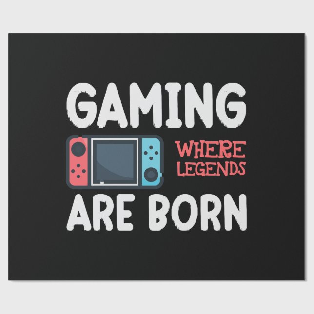 Spielen, wo Legenden geboren sind Geschenkpapier (Flach)