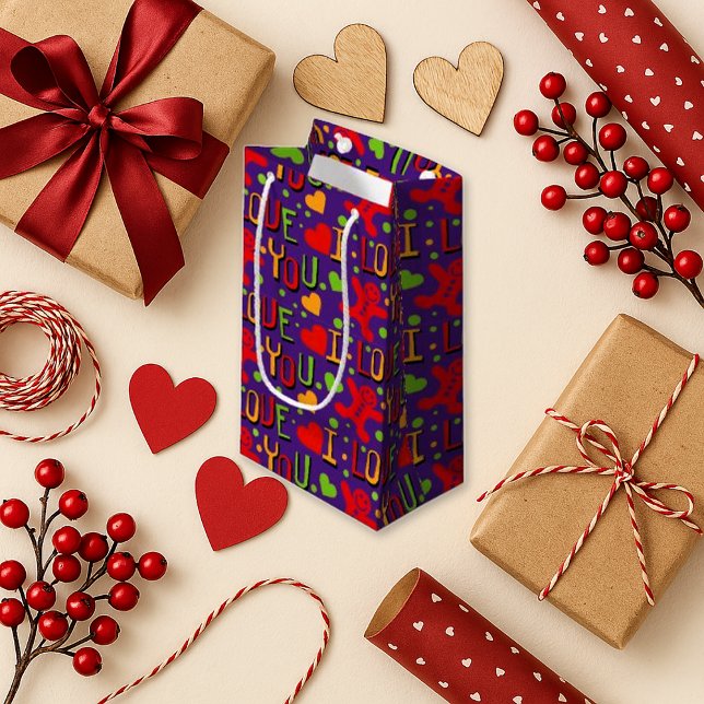Spielend Lila farbig I Liebe You Kleine Geschenktüte (Von Creator hochgeladen)