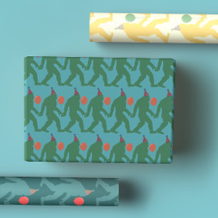 Spielend und einzigartig hell farbenfroh zum Gebur Geschenkpapier Set