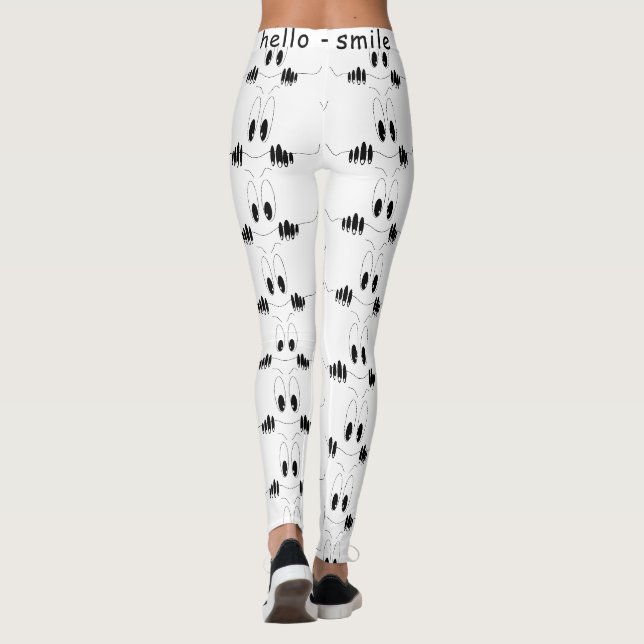 Spielende Augen Leggings lächeln (Rückseite)