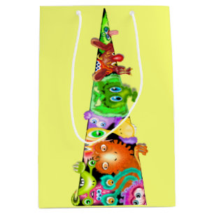 Spielende Außerirdischen Geschenktücher Cartoon - Mittlere Geschenktüte
