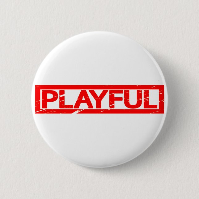 Spielende Briefmarke Button (Vorderseite)