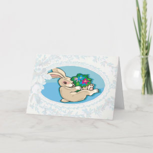 Spielende Bunny Oaster Card Feiertagskarte