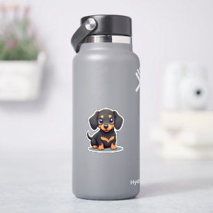 Spielende Dackel Welpe - Chibi Style Aufkleber