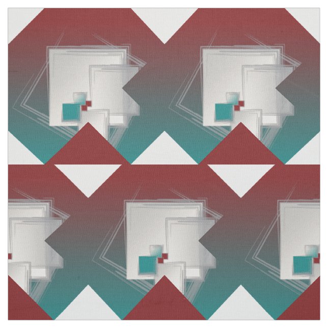 Spielende Fibonacci-Quadrate Stoff (Muster)