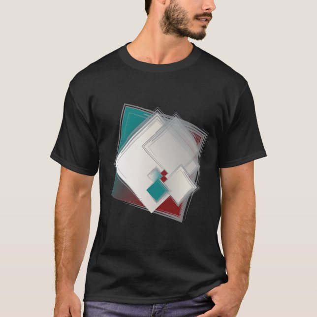 Spielende Fibonacci-Quadrate T-Shirt (Vorderseite)