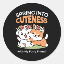 Spielende Hunde mit Blume Kronen - Fun Spring Them