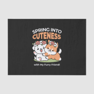 Spielende Hunde mit Blume Kronen - Fun Spring Them Seidenpapier