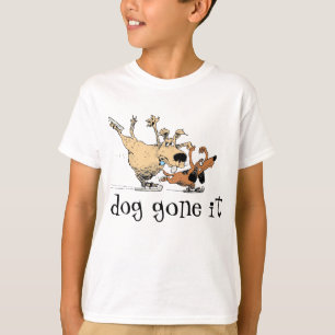 Spielende Hunde und Eis-Skaten - T - Shirts