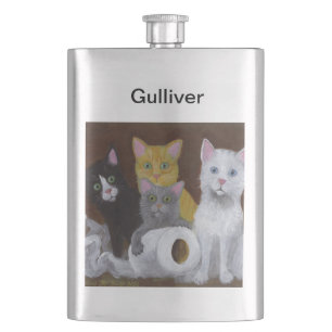 Spielende Kätzchen Flachmann