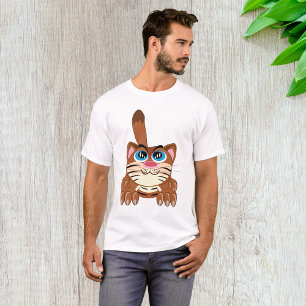 Spielende Katze mit Big Blue Eyes Fun Whimsical Ki T-Shirt