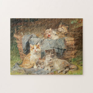Spielende Katzen Julius Adam the Younger Puzzle