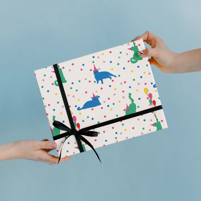 Spielende Katzen - Perfekte Geburtstagsfeier  Geschenkpapier Set (Von Creator hochgeladen)