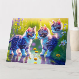Spielende Katzenkinder Karte