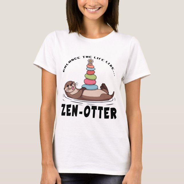 Spielende Kunst - Zen Stone Balance T-Shirt (Vorderseite)