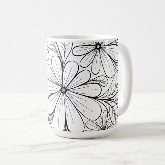 Spielende Petals-Tasse Kaffeetasse (VorderseiteRechts)