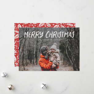 Spielende Typ Vollständiges Foto Weihnachtskarte Feiertagskarte