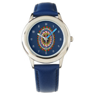 Spielende Weihnachtsschau Armbanduhr