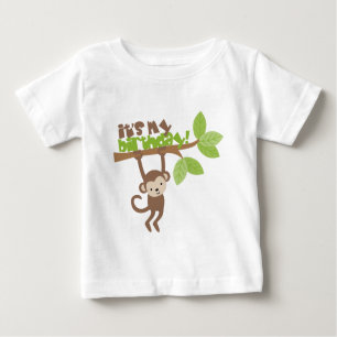 Spielender Affe Geburtstag Baby T-shirt
