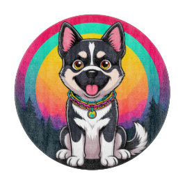 Spielender Cartoon Dog Schneidebrett