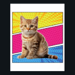 Spielender Cat Pop Art Poster<br><div class="desc">Fügen Sie Ihrem Raum mit diesem Playful Cat Pop Art Design einen Glanz Spaß und Farbe hinzu! Dieses Kunstwerk mit einer lebendigen und skurrilen Darstellung einer Katze im lebendigen Pop-Kunststil ist für Katzenliebhaber und Kunstliebhaber gleichermaßen geeignet. Dieses Design bringt Ihnen ein Lächeln ins Gesicht und einen Pop der Persönlichkeit in...</div>