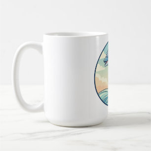 Spielender Delfin springt über die Wellen Kaffeetasse