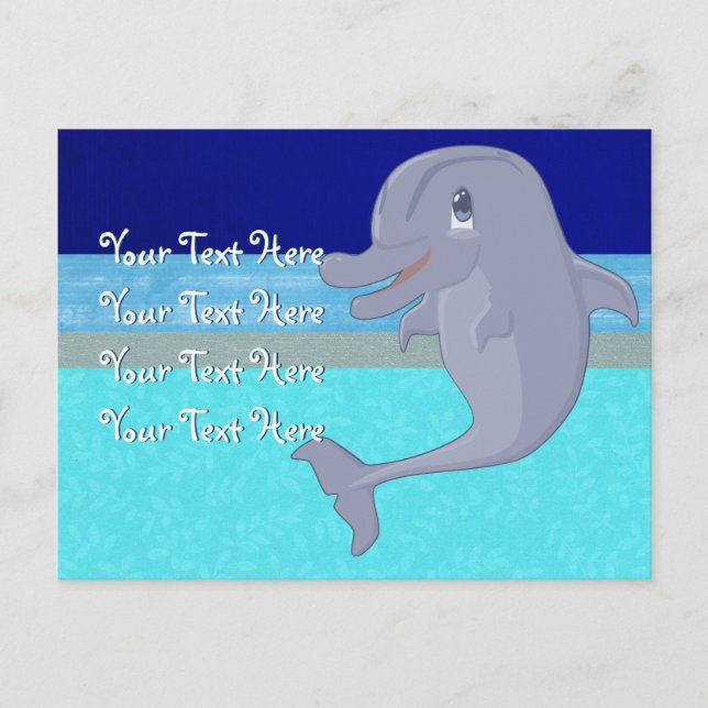 Spielender Delphin Postcard Postkarte (Vorderseite)