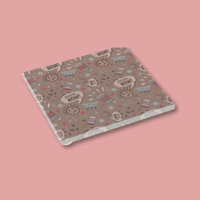 Spielender Kaffee jetzt Mocha Muster Glasuntersetzer (Von Creator hochgeladen)