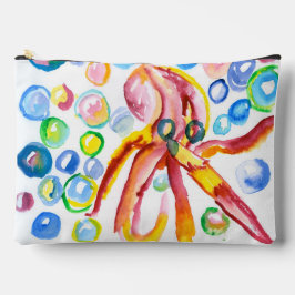Spielender Octopus Makeup Bag Zubehörtasche