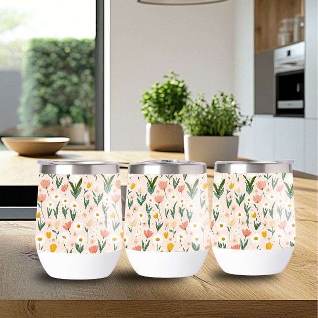 Spielender Ostermuster Wine Tumbler (Von Creator hochgeladen)