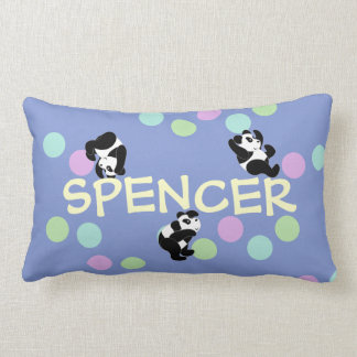 Spielender Pandas-Name Lendenkissen